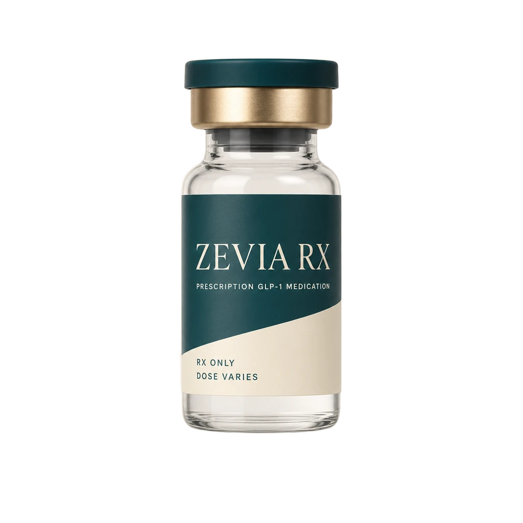Zevia Rx prescription GLP-1 injection vial